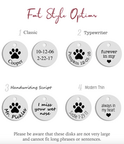 Personalized Pet Paw Print Charm Necklace