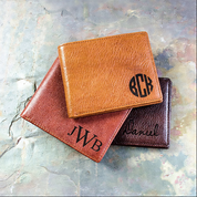 Personalized Leather Wallet, Monogrammed Wallet for Men, Custom Engraved Wallet, Fathers Day Gift, Signature Leather Wallet, Handwriting Wallet, Full Grain Leather, Unique Gift for Dad, Husband Gift, Custom Wallet