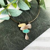 Boho Style Abstract Teardrop Pendant Necklace