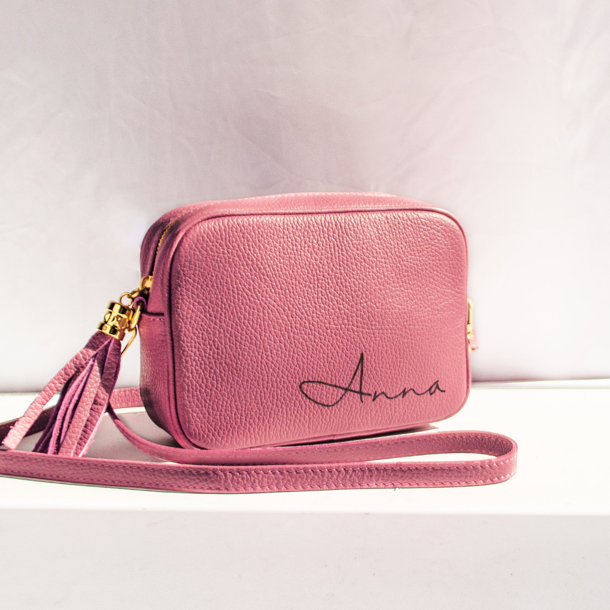 Personalized Genuine Leather Crossbody Bag