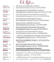 Font styles available are Modern Thin, Script, Classic, Block, Sunshine, Magnolia, Typewriter, Roundhand, Moonchild, Gatsby, Marker, Boulevard, Grace