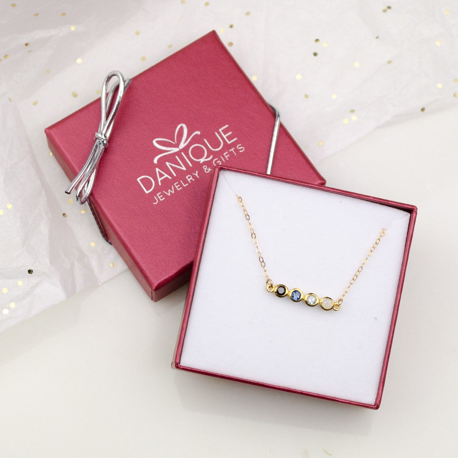 Gifting ready! Gift giving ready. Each piece will come packaged in our signature Danique Jewelry Gift box. 