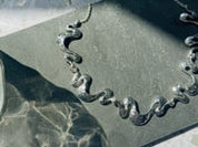 Boho Style Green Gray Serpentine Necklace