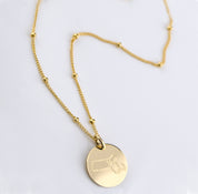 Personalized State Disc Pendant Necklace