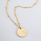 Personalized State Disc Pendant Necklace