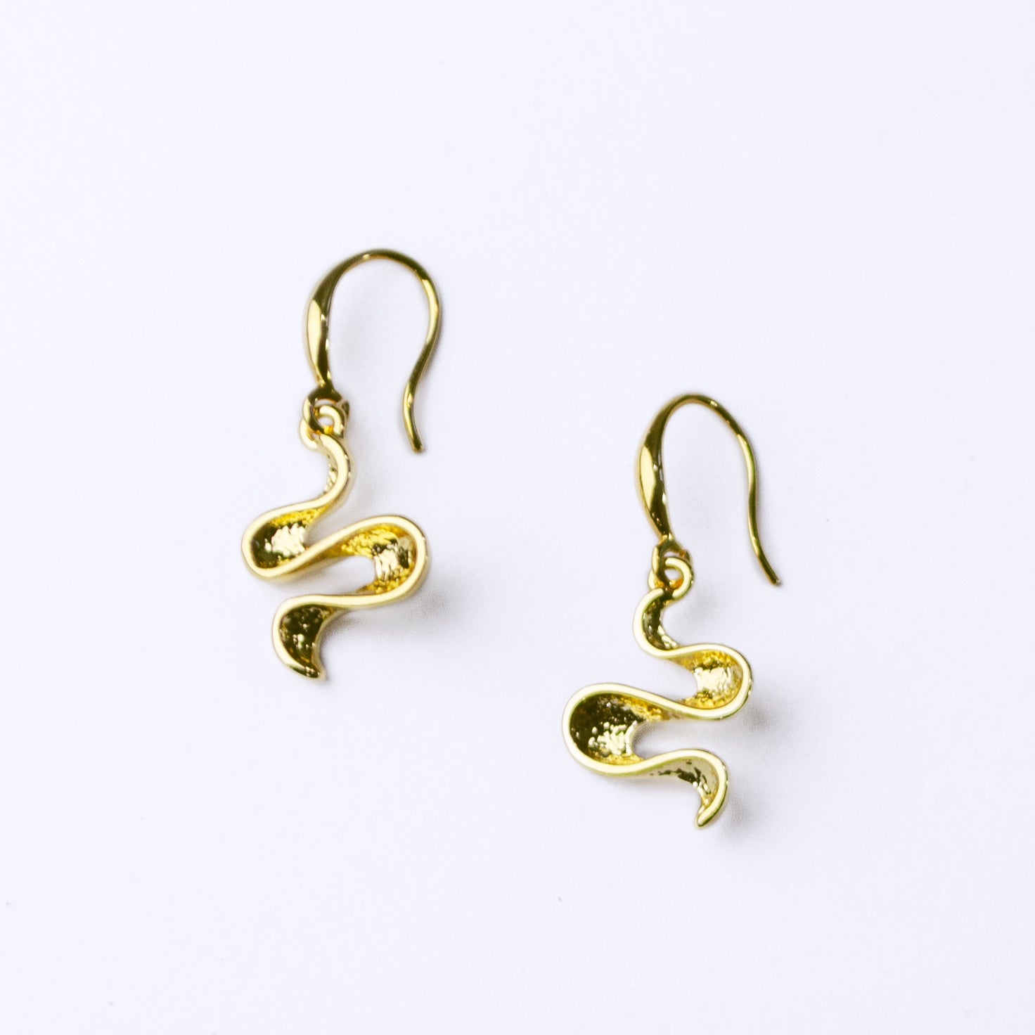 Boho Style Waves Earrings, Gold Statement Earrings for Women