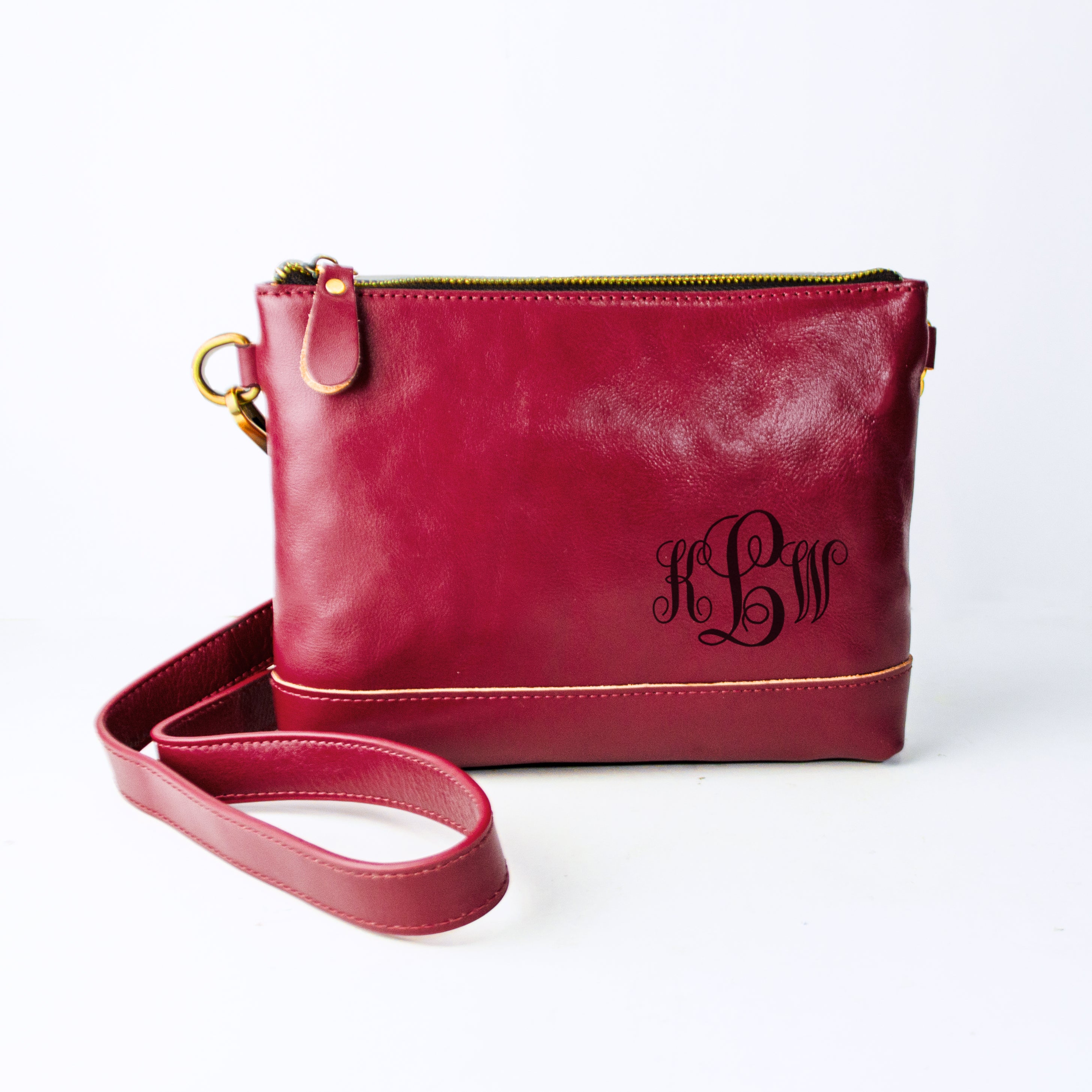 Genuine Leather Women s Crossbody Purse with Personalized Monogram