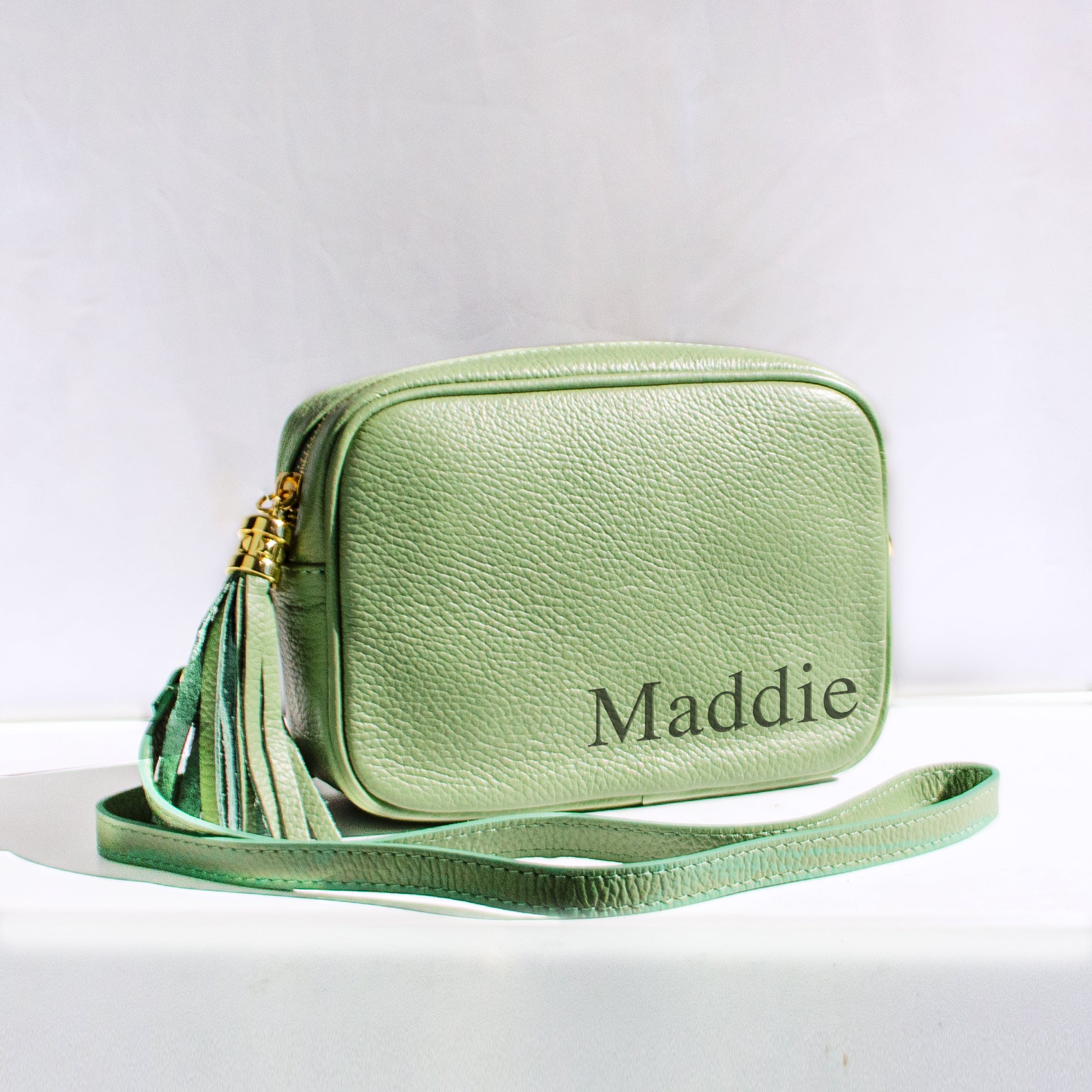 Personalized Genuine Leather Crossbody Bag