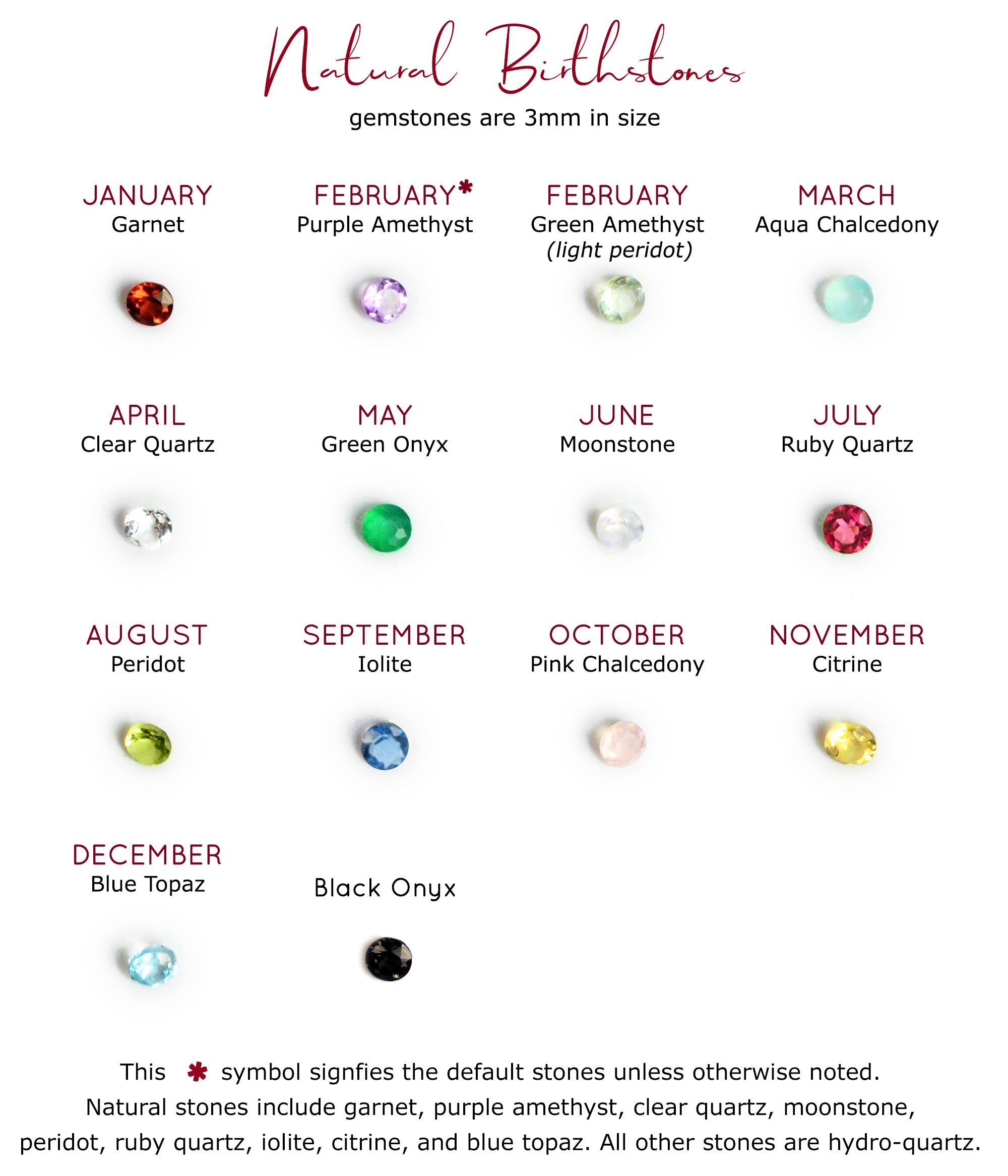 Tiny Birthstone Bar Stud Earrings : All Birthstones Available