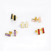 Tiny Adira Birthstone Bar Stud Earrings