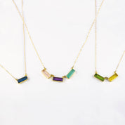 Birthstone Bar Necklace for Mom : Adira Series