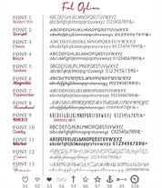 use one of these font options to engrave a name, phase, date or coordinates