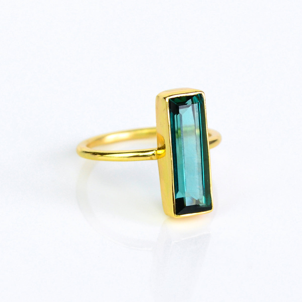 Green tourmaline gemstone ring, bar style jewelry, handmade vibrant green tourmaline, minimalist tourmaline band, green tourmaline in gold, silver ring, boho chic jewelry, artisanal gemstone ring, stacking green tourmaline jewelry, unique tourmaline accessory