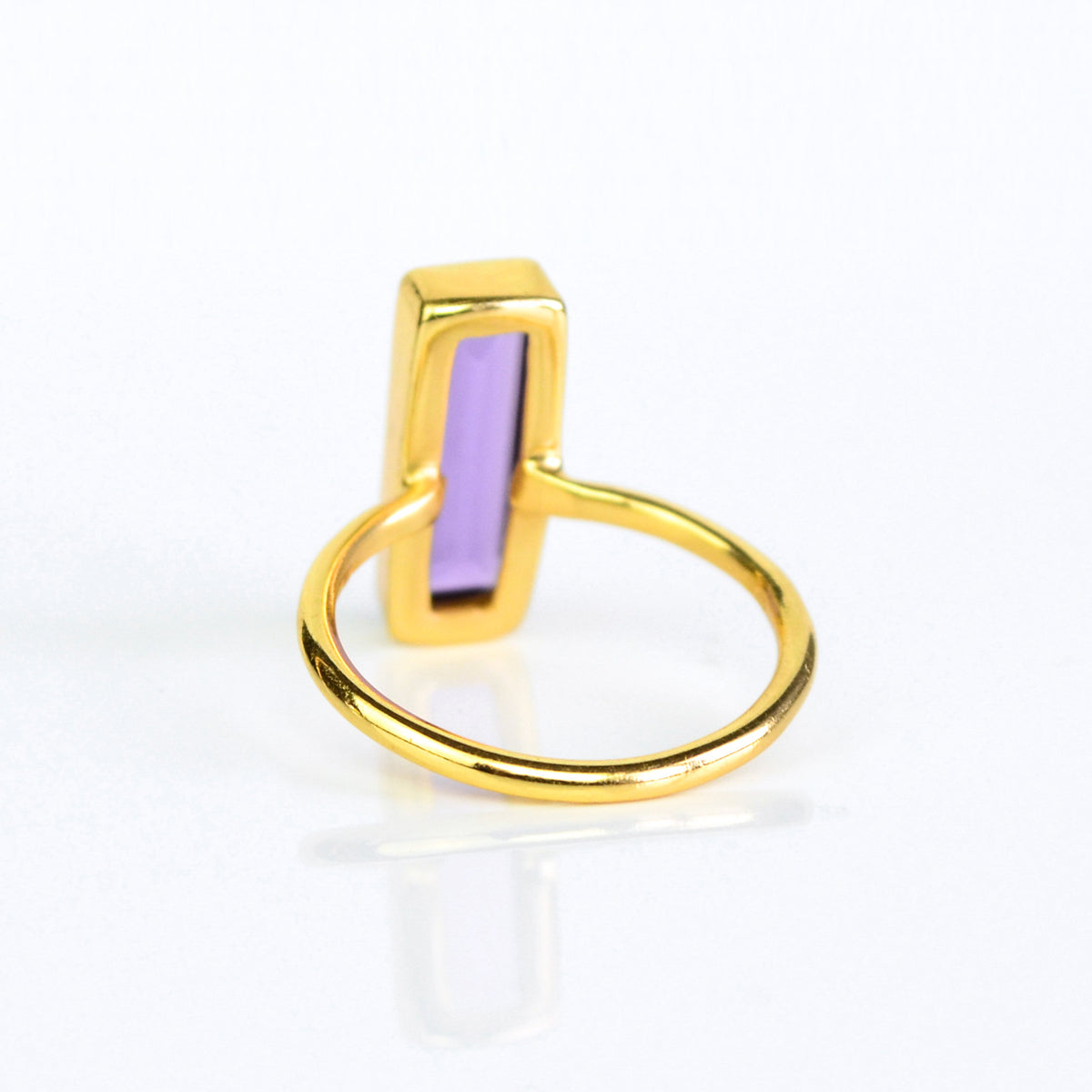 Amethyst bar ring, February birthstone, vibrant purple gemstone, unique design, minimalist Amethyst ring, bezel-set stone, Adira Series, eye-catching purple Amethyst, elegant jewelry, stylish accessory