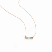 Multi Birthstone Combination Horizontal Bar Necklace