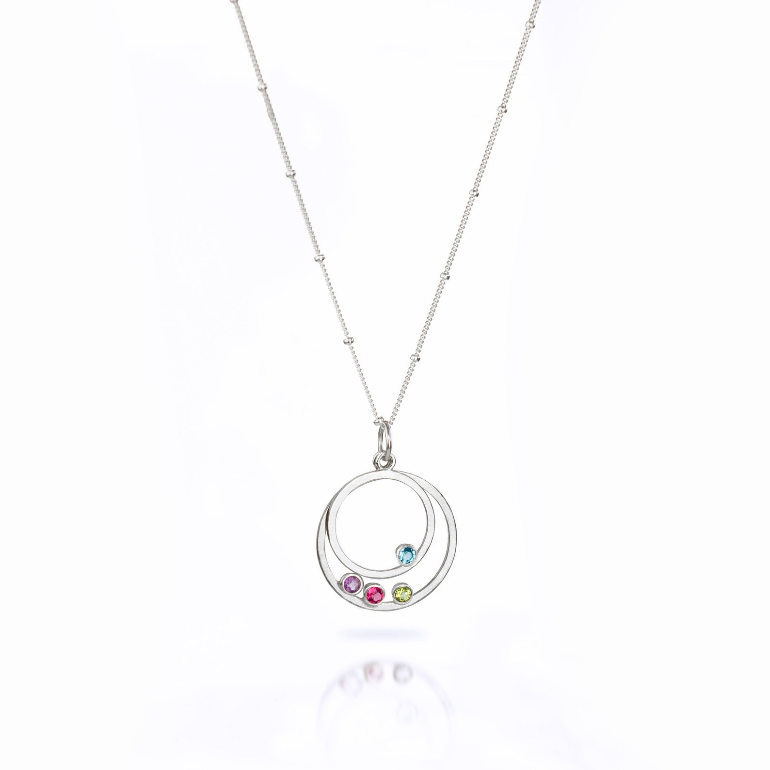 Generational Birthstone Orbit Necklace