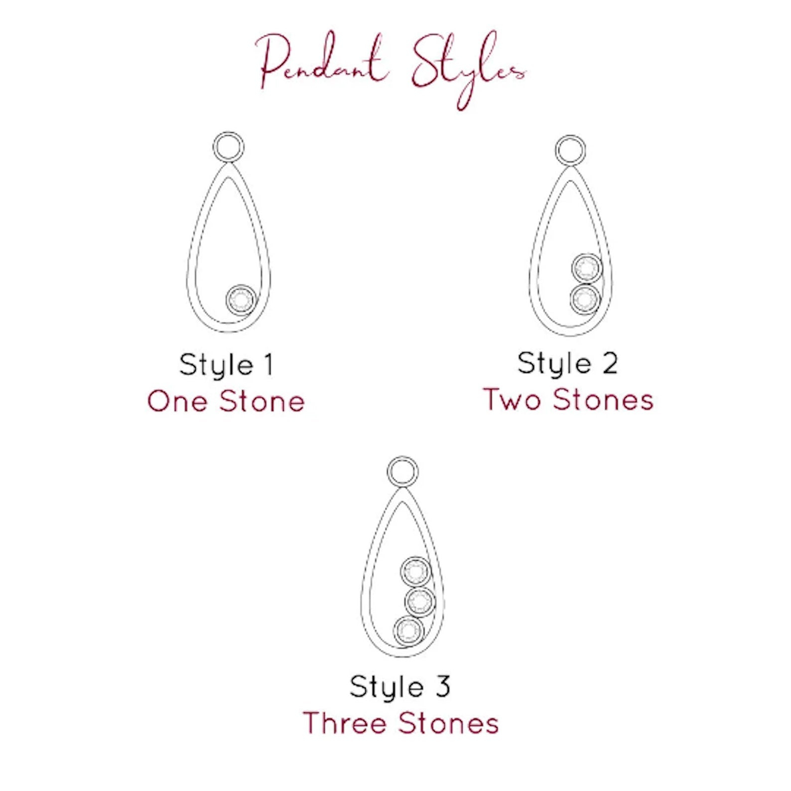 Minimalist Open Teardrop Earring Customized Bezel Set Birthstones