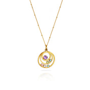 Generational Birthstone Orbit Necklace