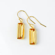 Citrine Bar Earrings : November Birthstone : Adira Series