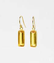 Citrine Bar Earrings : November Birthstone : Adira Series