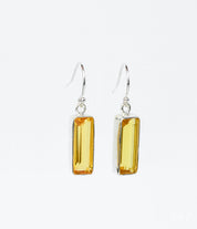 Citrine Bar Earrings : November Birthstone : Adira Series