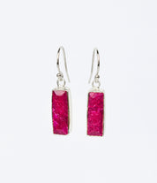 Ruby Bar Earrings : July Birthstone : Adira Series