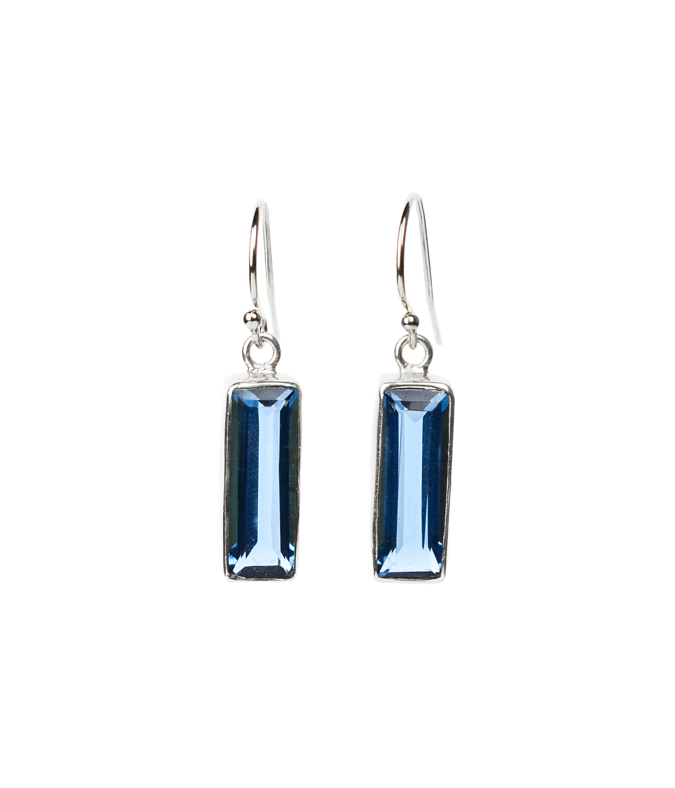 Kyanite Bar Earrings : September Birthstone : Adira Series