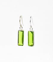 Peridot Bar Earrings : August Birthstone : Adira Series