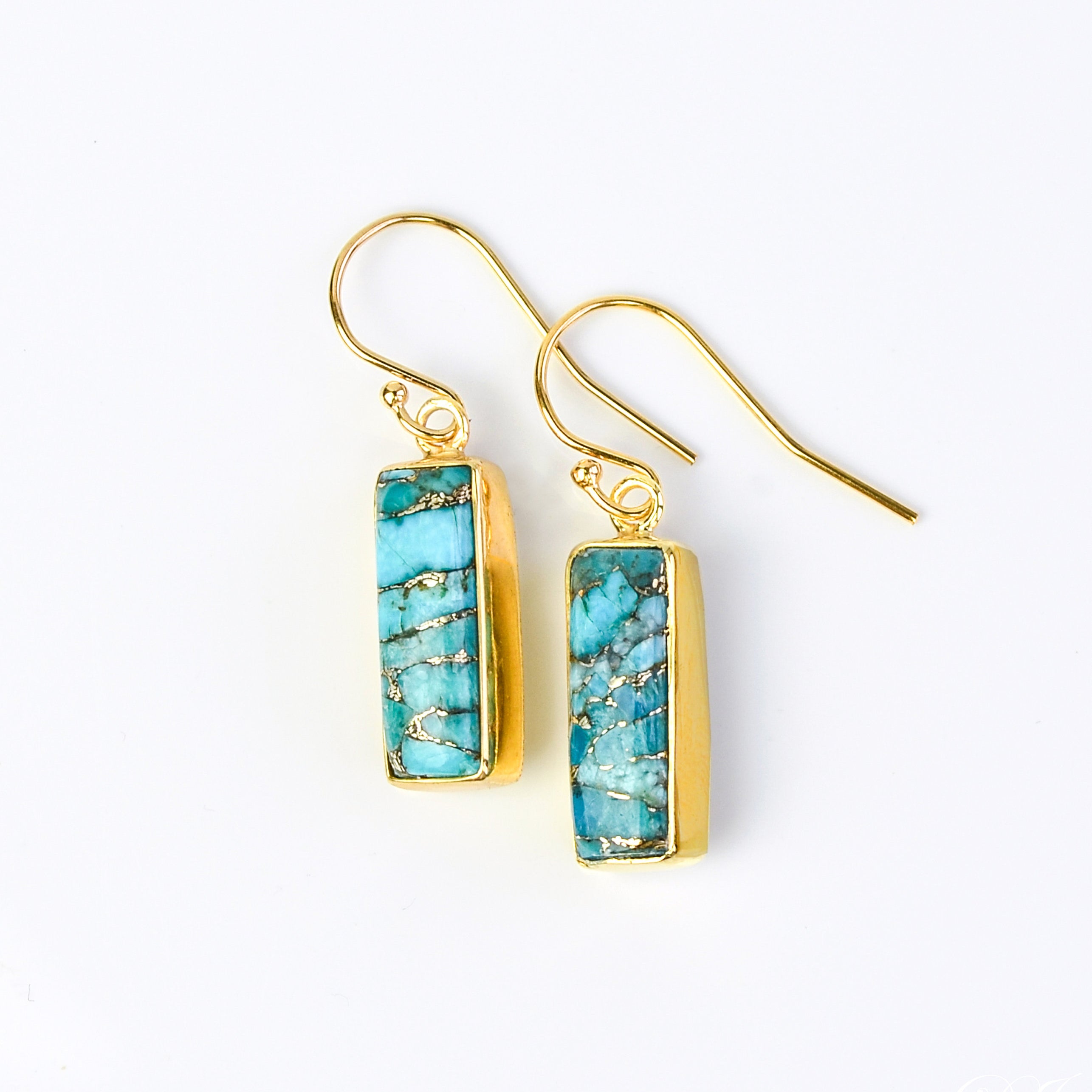 Unique Earrings, Turquoise Earrings, Natural Turquoise, December Earri