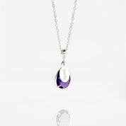 February Birthstone & Name Necklace : Purple Amethyst