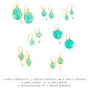 Aqua Chalcedony Earrings : March Birthstone