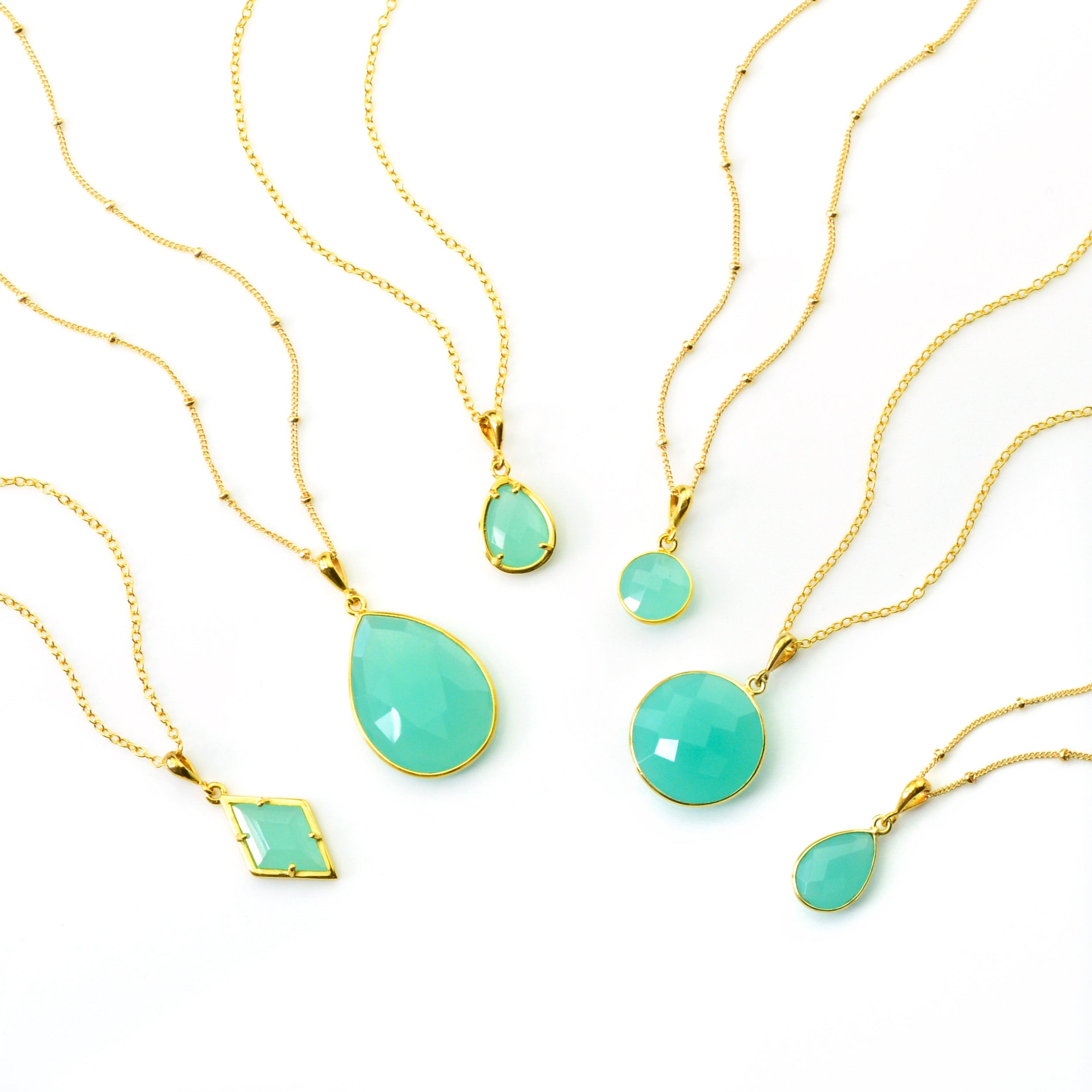 Aqua Chalcedony Earrings : March Birthstone