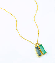 Vertical Birthstone Bar Necklace for Mom : Adira Series