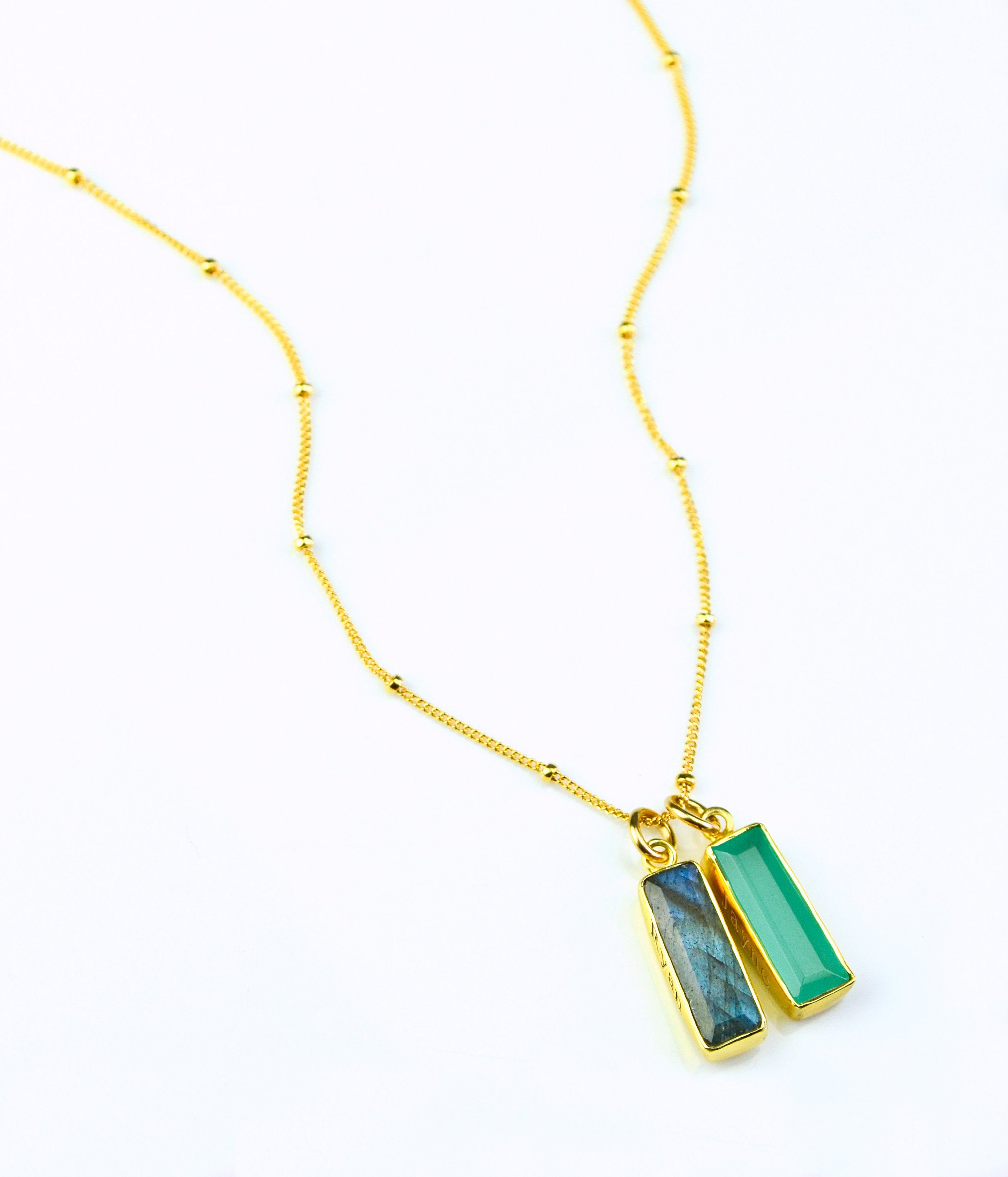 Vertical Birthstone Bar Necklace for Mom : Adira Series