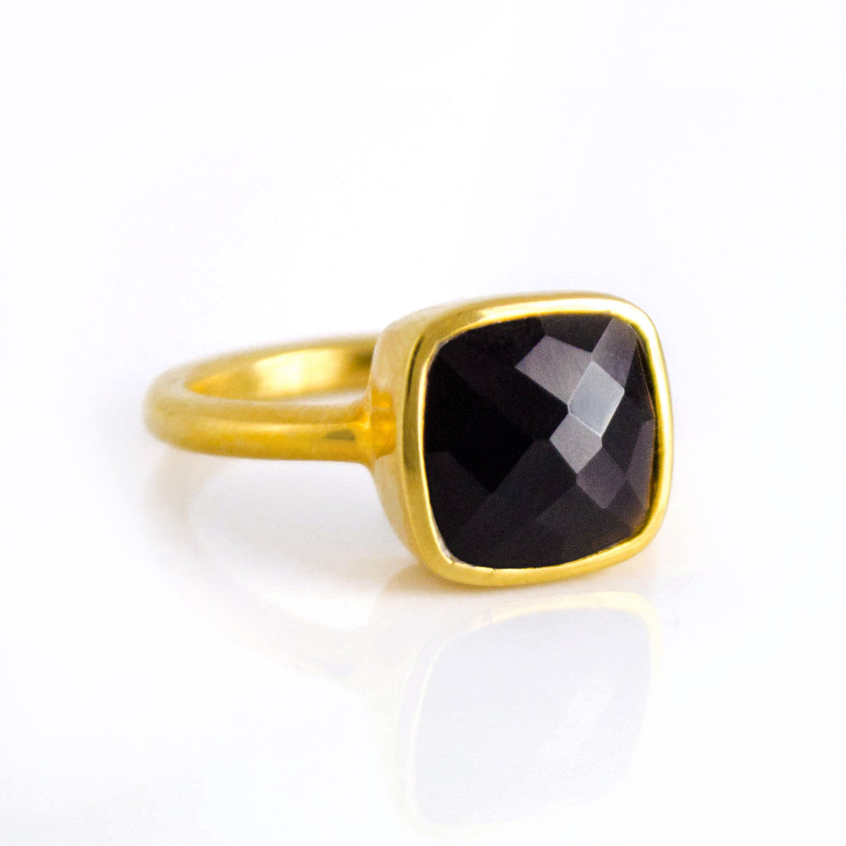 Cushion Cut Black Onyx Ring - Custom Fine Jewelry in Birmingham, AL