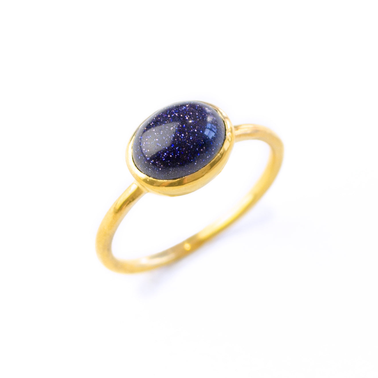 Blue sale goldstone ring