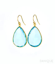 Blue Topaz Earrings : December Birthstone