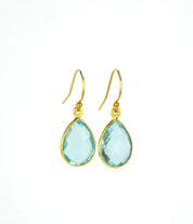 Blue Topaz Earrings : December Birthstone