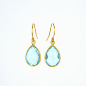 Blue Topaz Earrings : December Birthstone