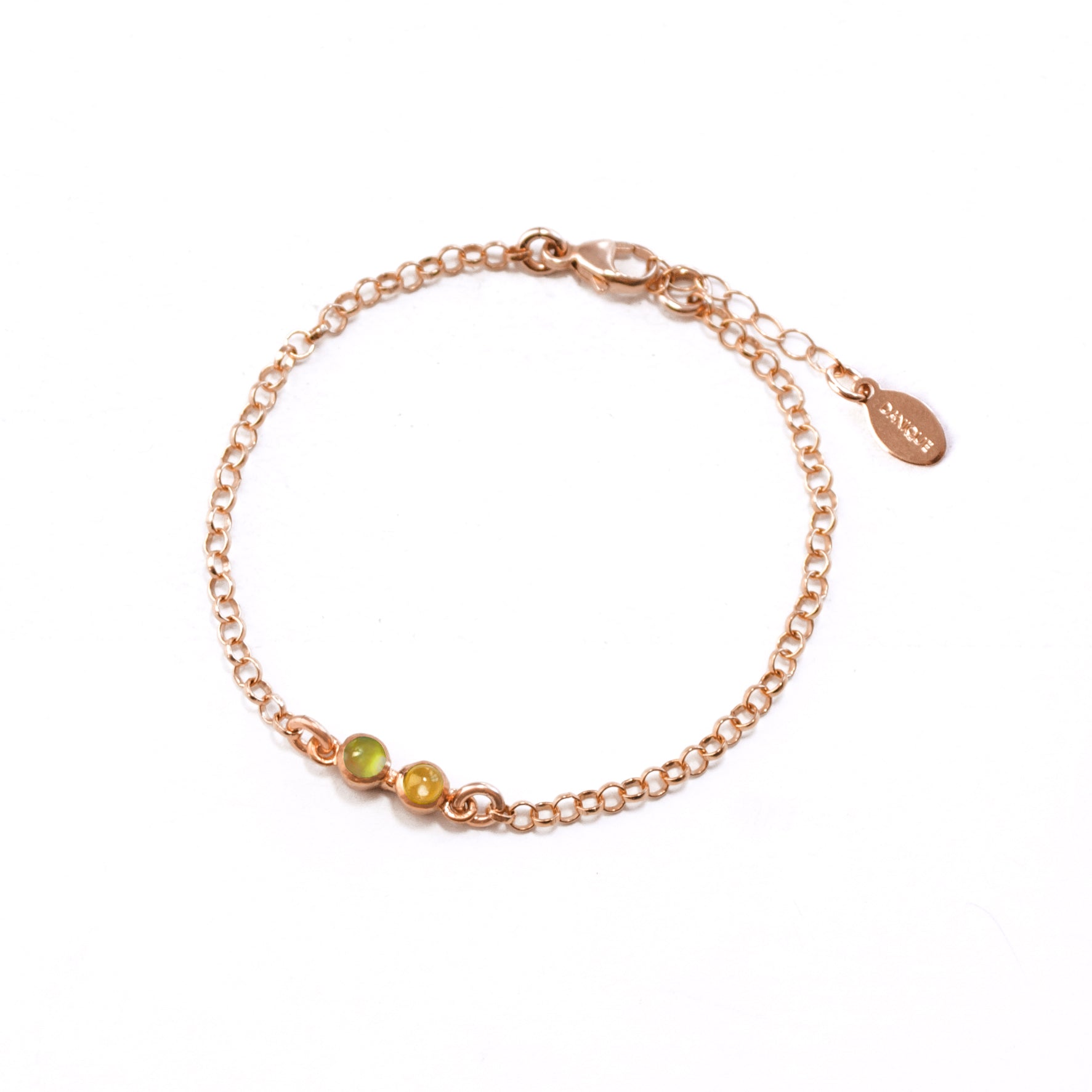 Tiny Cabochon Birthstone Bar Bracelet : Available in All Birthstones