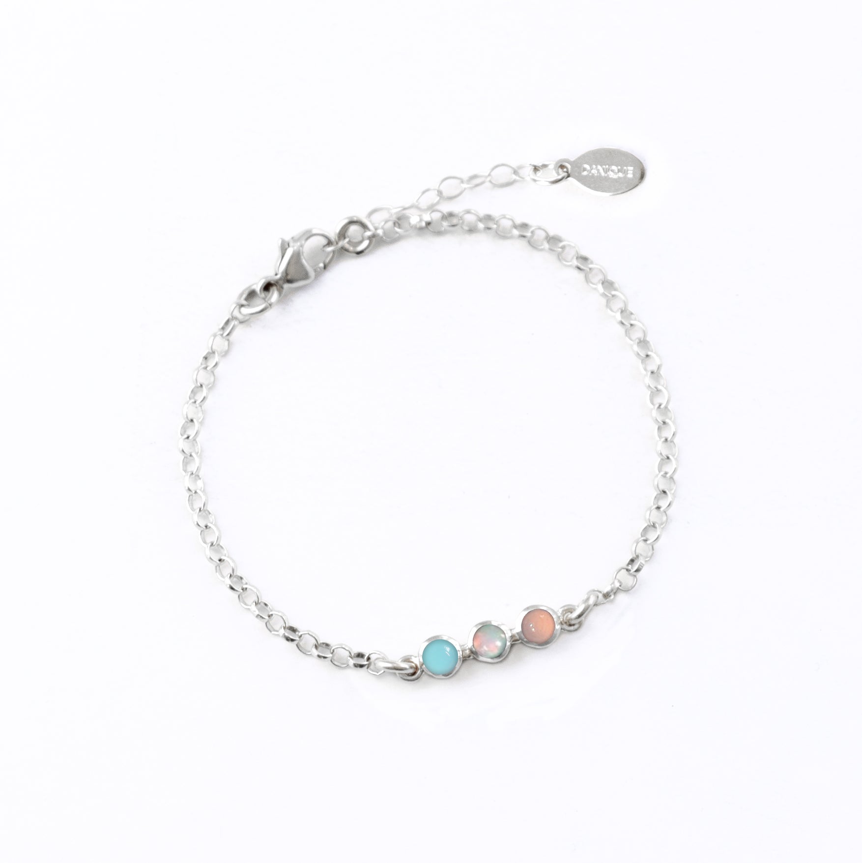 Tiny Cabochon Birthstone Bar Bracelet : Available in All Birthstones