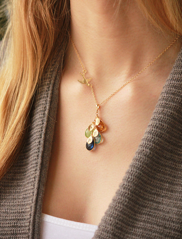 Dainty Gold Twisted Circle Bird Necklace | Elk & Bloom - Everyday Fine  Jewelry | Wolf & Badger
