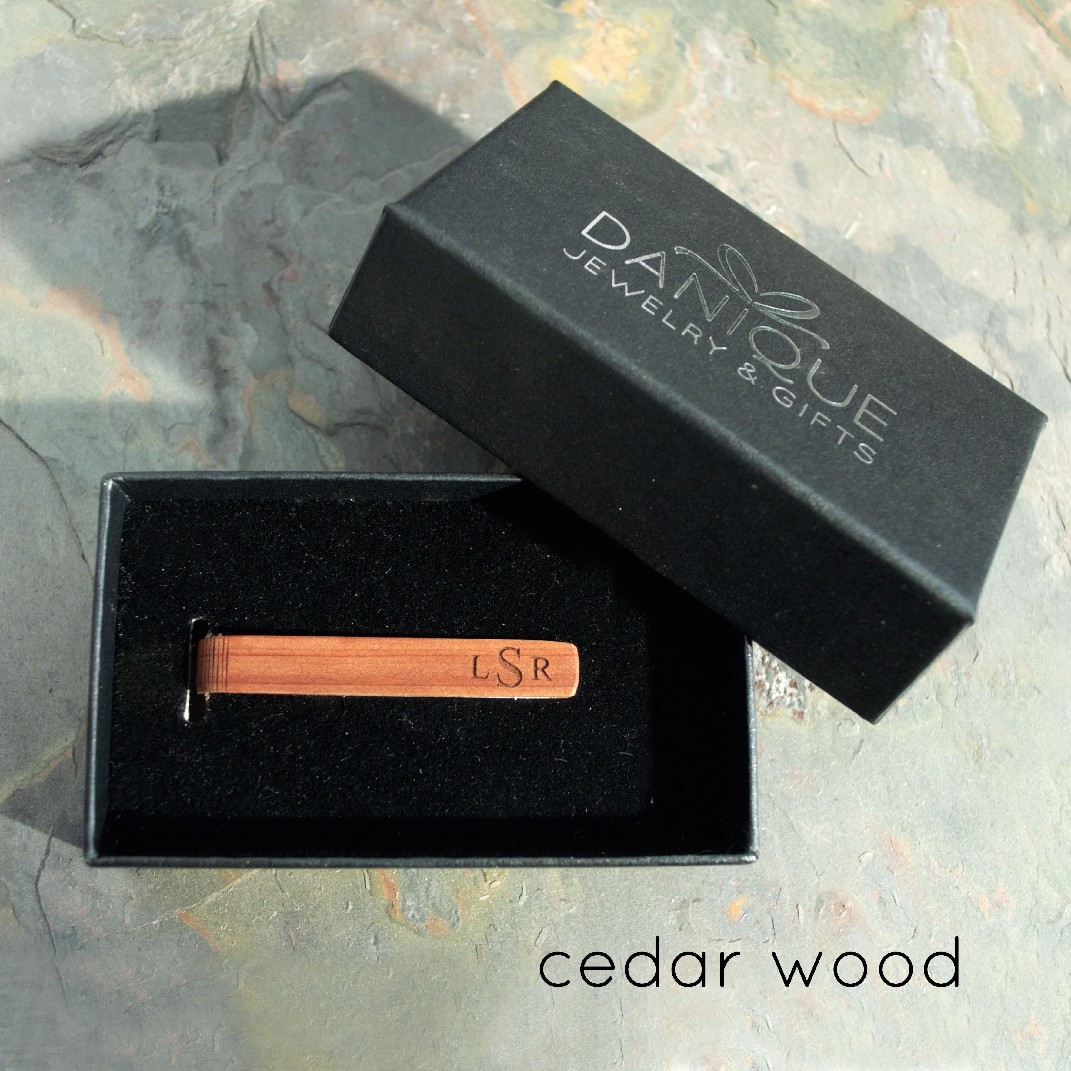 Wooden Tie Clip with Custom Engraving or Handwriting