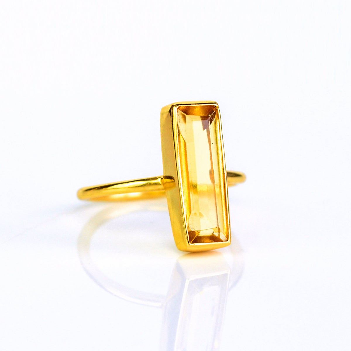 Custom gold citrine bar ring. Citrine bar ring, gold silver rose gold, personalized handmade jewelry, November birthstone gift, birthday gift for sister, mother, best friend, Christmas gift, positivity ring, yellow crystal jewelry, custom citrine ring, unique gemstone jewelry, meaningful gift