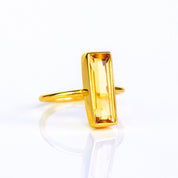 Custom gold citrine bar ring. Citrine bar ring, gold silver rose gold, personalized handmade jewelry, November birthstone gift, birthday gift for sister, mother, best friend, Christmas gift, positivity ring, yellow crystal jewelry, custom citrine ring, unique gemstone jewelry, meaningful gift