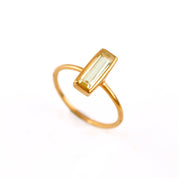 Tiny Citrine Bar Ring: November Birthstone