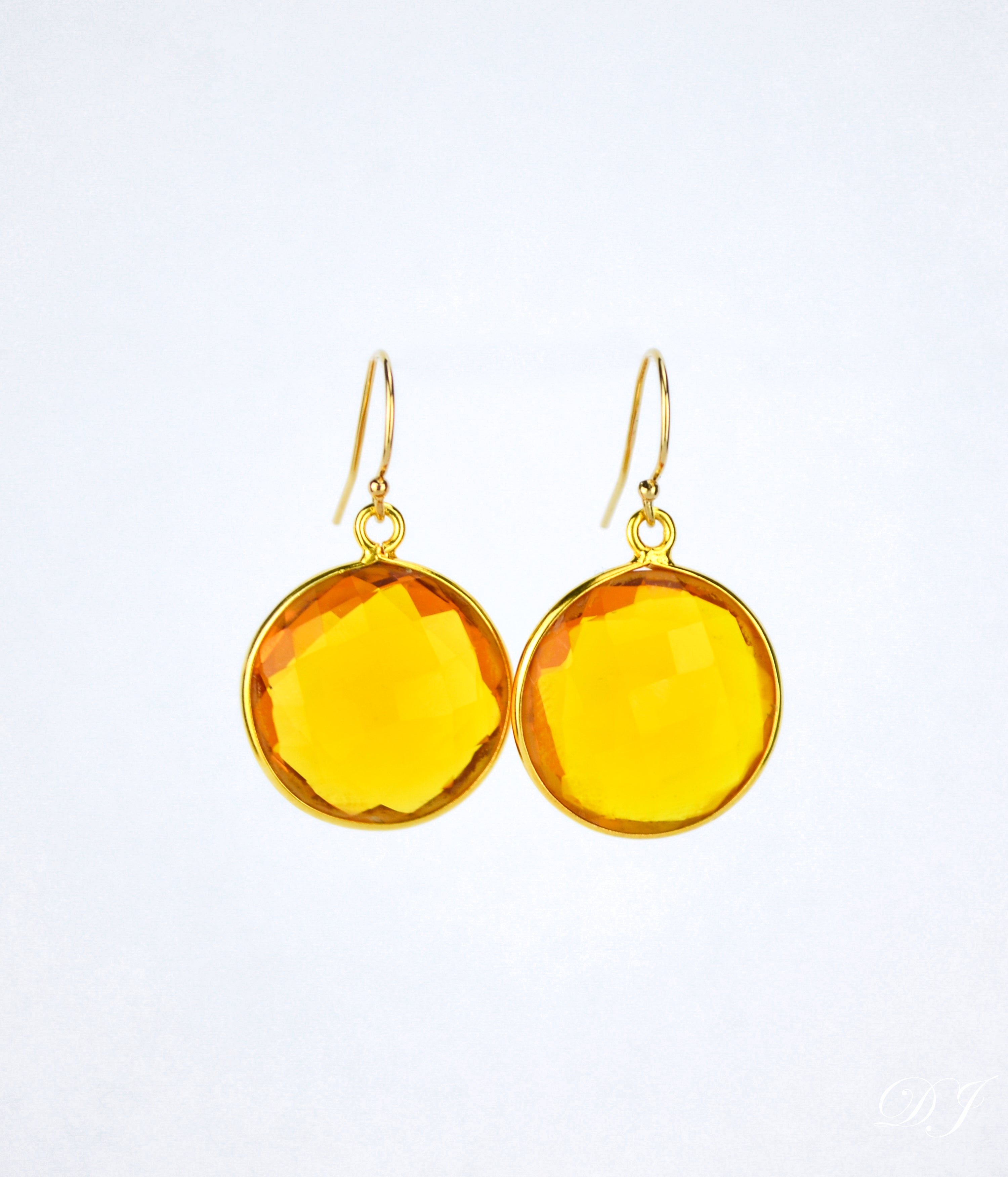 Citrine Earrings : November Birthstone