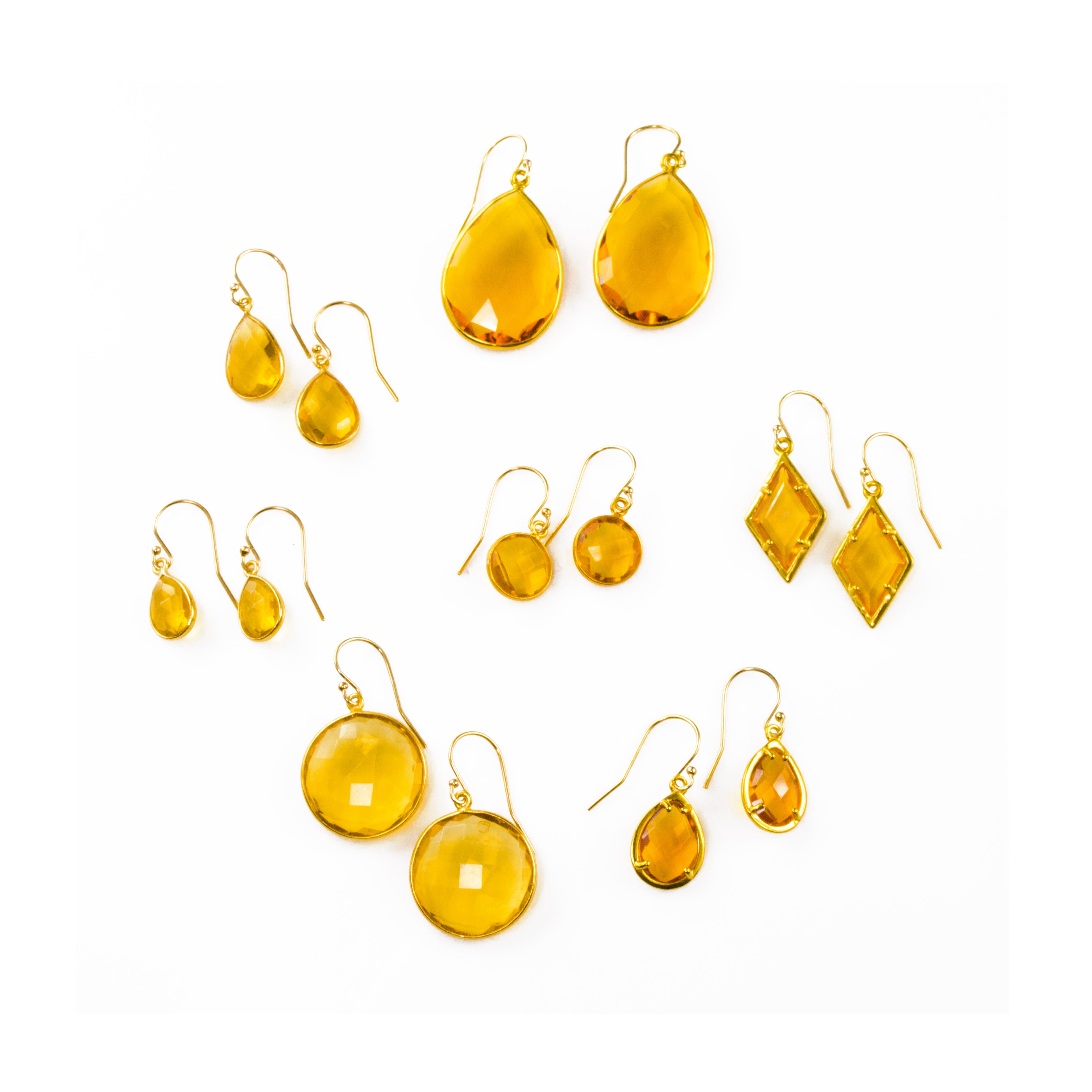 Citrine Earrings : November Birthstone