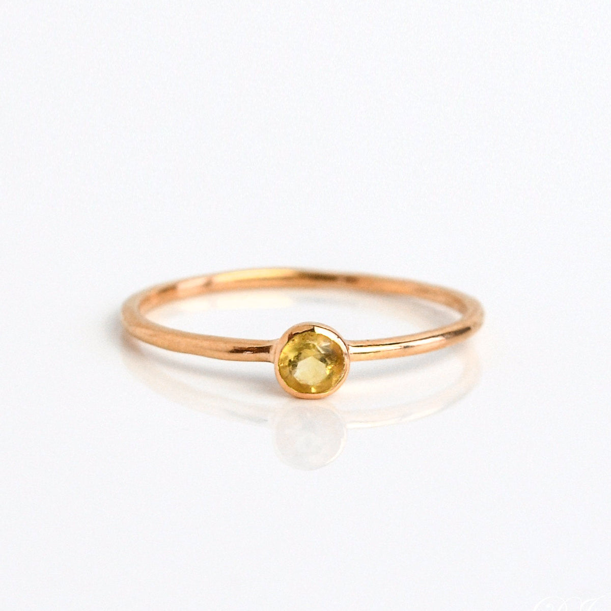 Dainty Stackable Citrine Ring : November Birthstone - Danique Jewelry