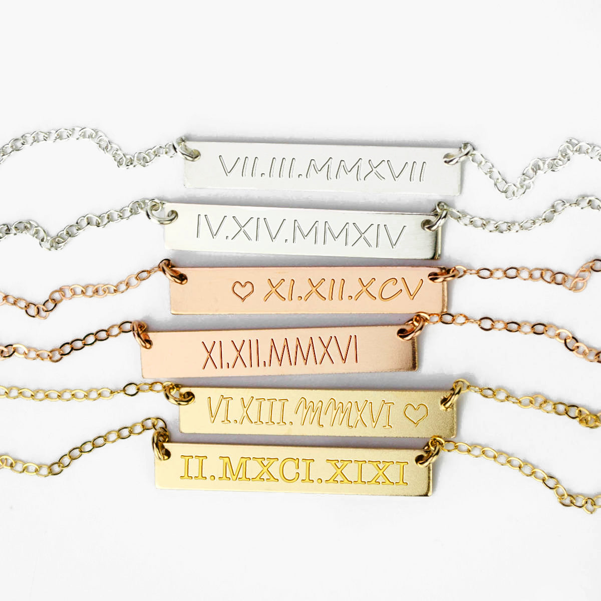 Personalized Horizontal Bar Necklace - Gold, Rose Gold, or Silver